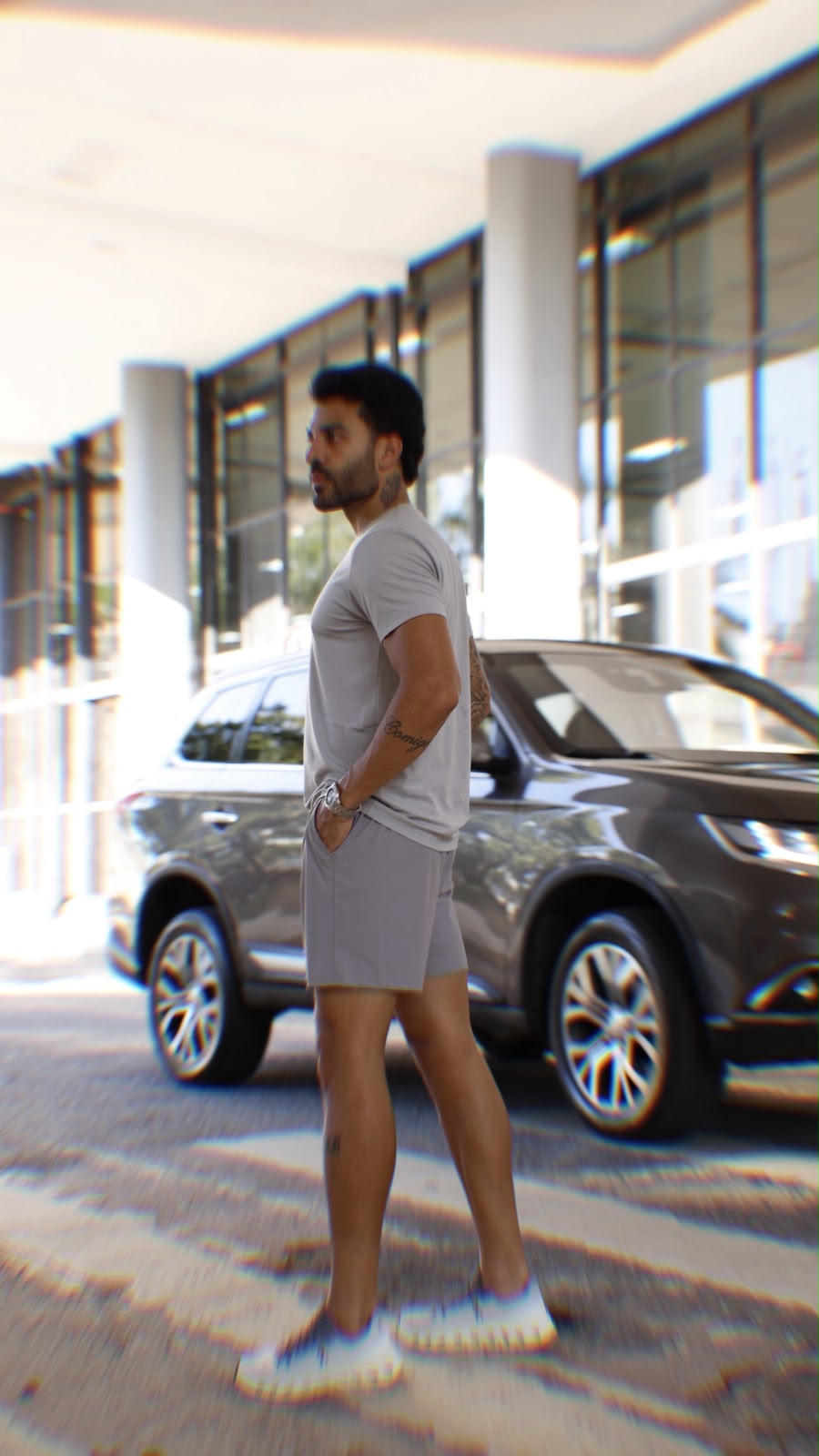 SHORT BASIC CINZA